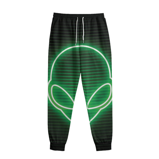 Green Light Alien Print Sweatpants