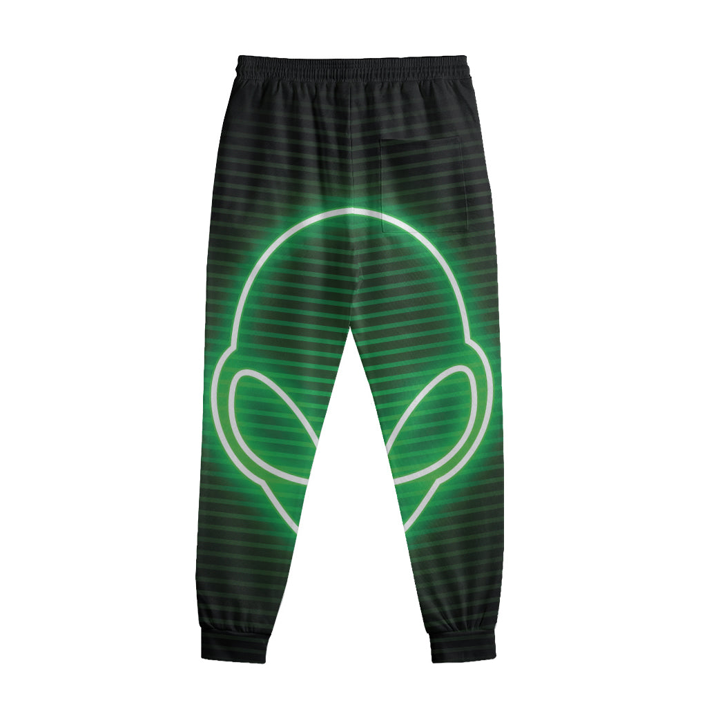 Green Light Alien Print Sweatpants
