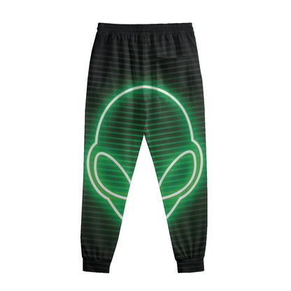 Green Light Alien Print Sweatpants
