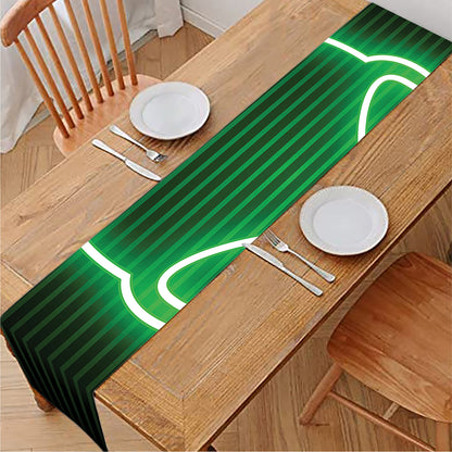 Green Light Alien Print Table Runner