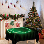 Green Light Alien Print Tablecloth