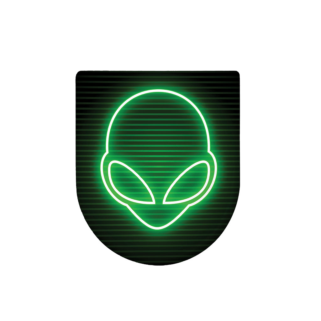 Green Light Alien Print Toilet Lid Cover
