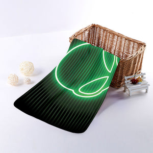 Green Light Alien Print Towel