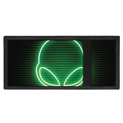 Green Light Alien Print Trifold Wallet