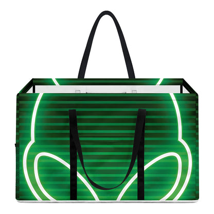Green Light Alien Print Utility Tote Bag