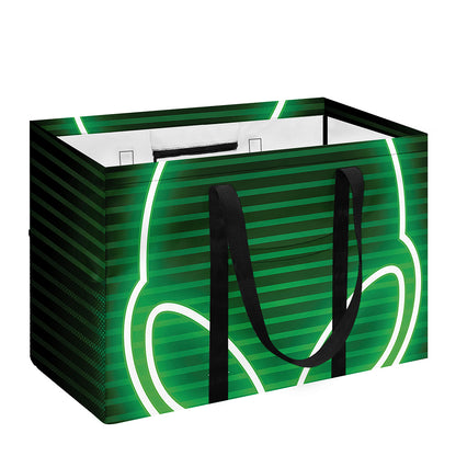 Green Light Alien Print Utility Tote Bag