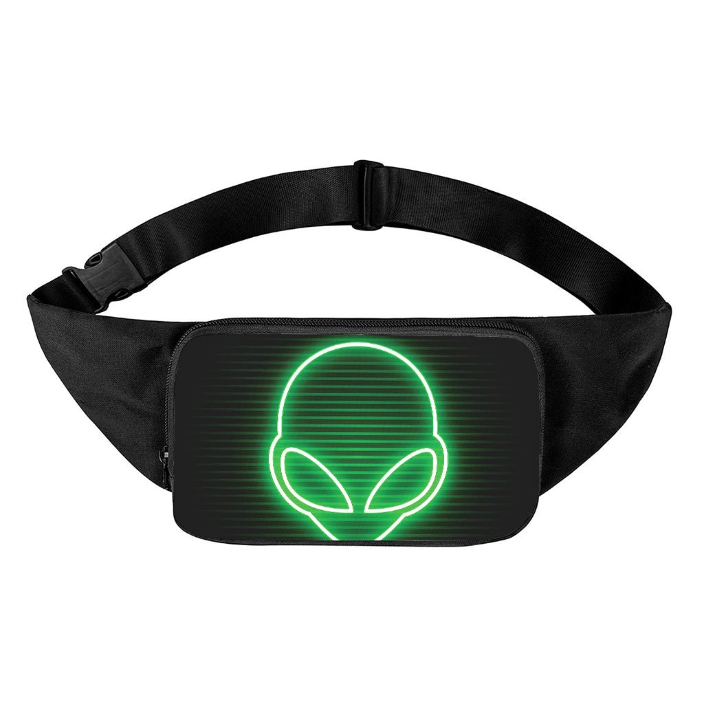 Green Light Alien Print Waist Bag