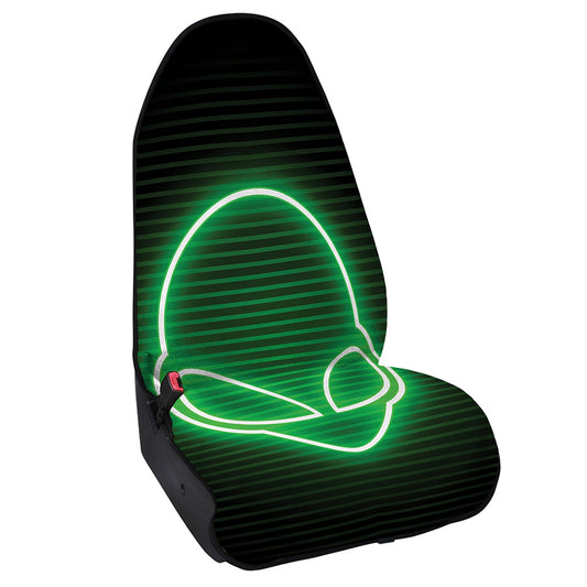 Green Light Alien Print Waterproof Car Seat Cover