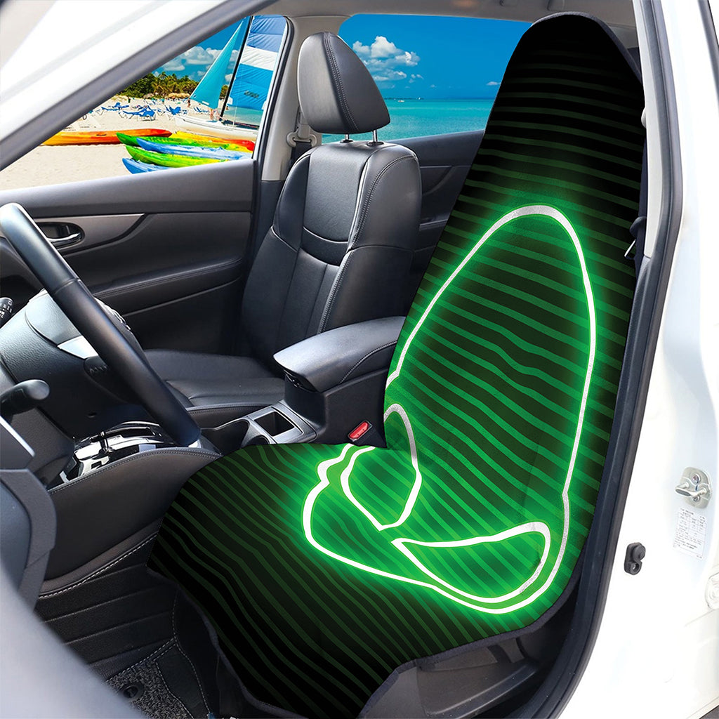 Green Light Alien Print Waterproof Car Seat Cover