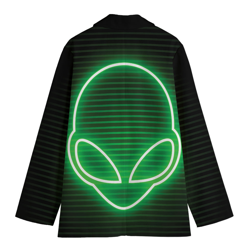 Green Light Alien Print Women's Blazer