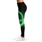 Green Light Alien Print Women's Leggings