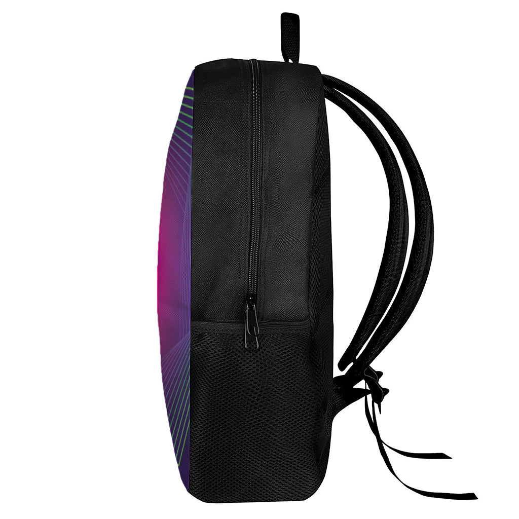 Green Light EDM Geometric Print 17 Inch Backpack