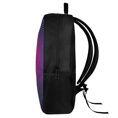Green Light EDM Geometric Print 17 Inch Backpack