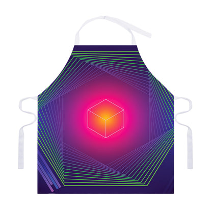 Green Light EDM Geometric Print Adjustable Apron
