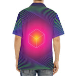 Green Light EDM Geometric Print Aloha Shirt