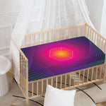 Green Light EDM Geometric Print Baby Crib Sheet