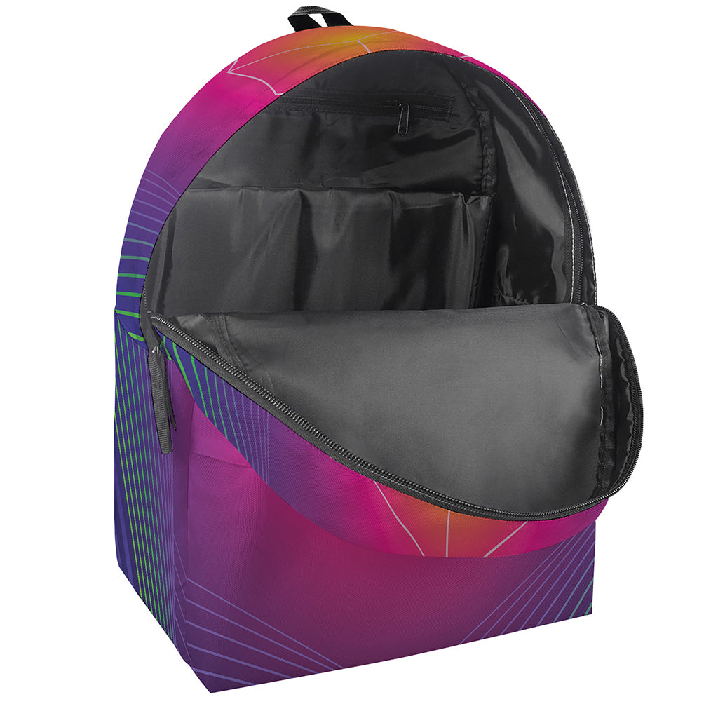 Green Light EDM Geometric Print Backpack