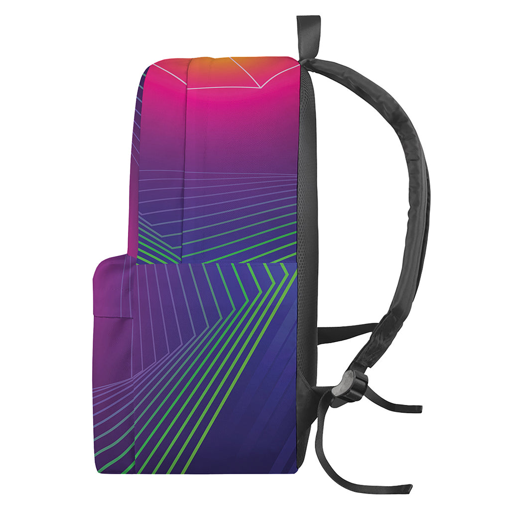 Green Light EDM Geometric Print Backpack