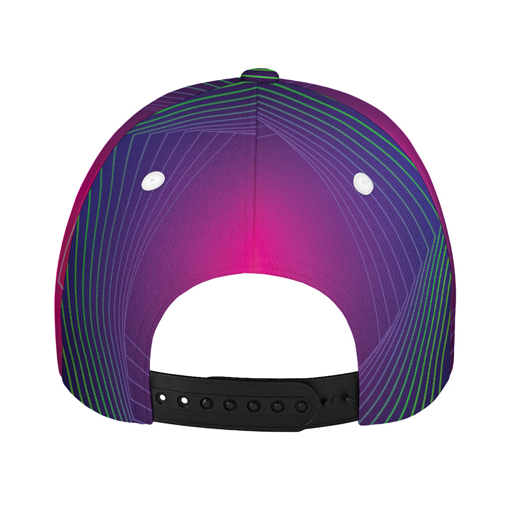 Green Light EDM Geometric Print Baseball Cap