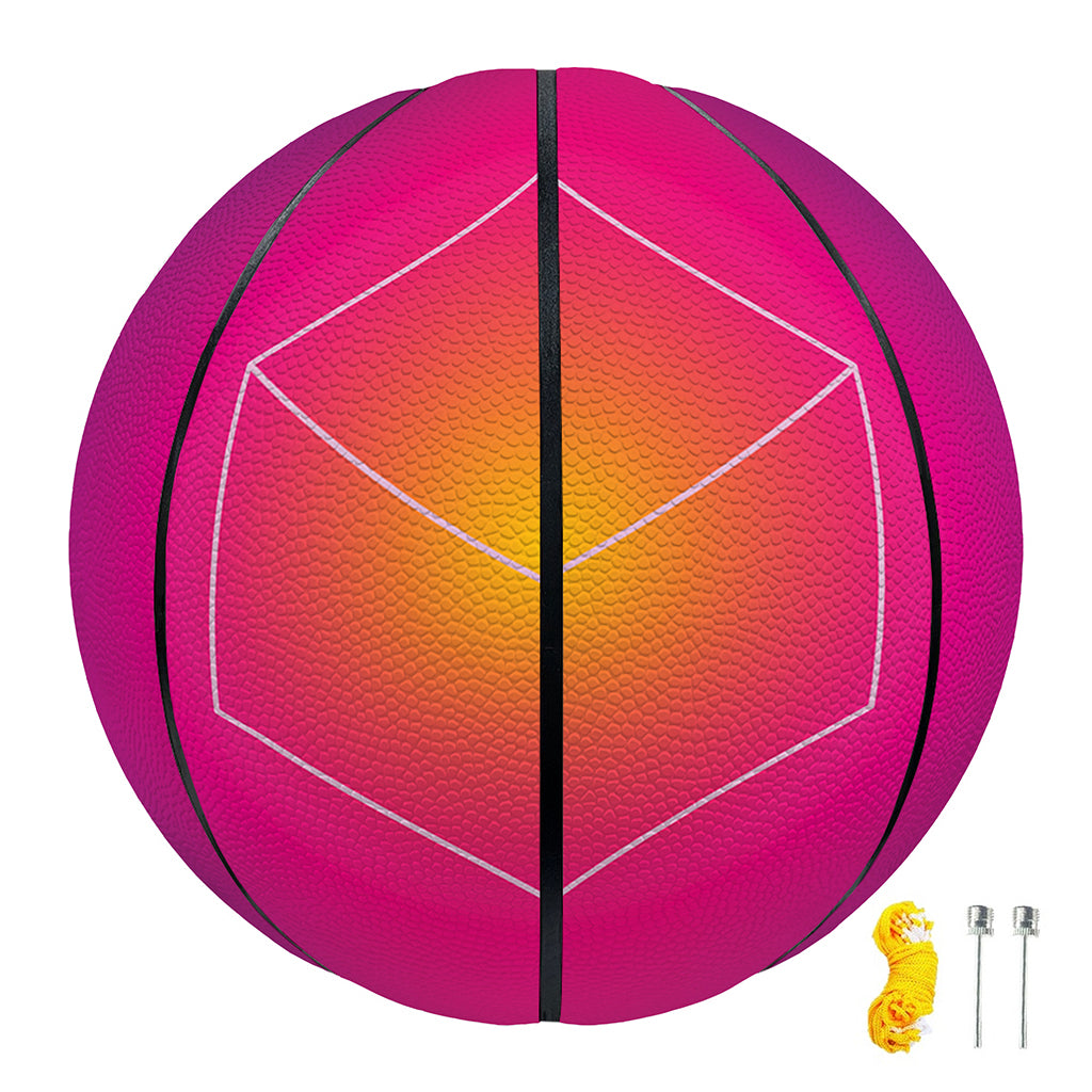 Green Light EDM Geometric Print Basketball