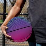 Green Light EDM Geometric Print Basketball