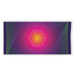 Green Light EDM Geometric Print Beach Towel