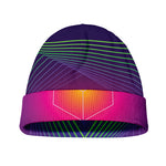 Green Light EDM Geometric Print Beanie