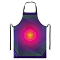 Green Light EDM Geometric Print Bib Apron With Pocket