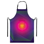 Green Light EDM Geometric Print Bib Apron With Pocket