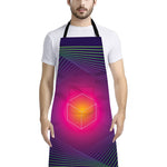 Green Light EDM Geometric Print Bib Apron With Pocket