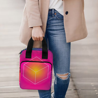 Green Light EDM Geometric Print Bible Tote Bag