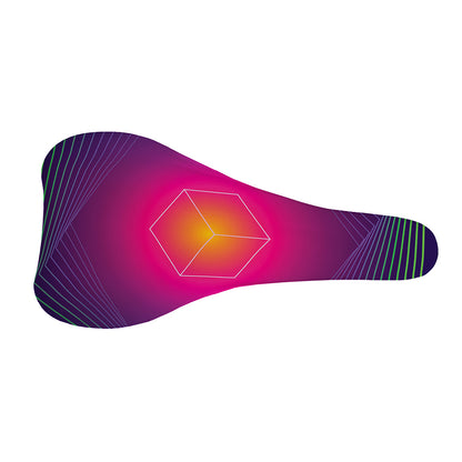 Green Light EDM Geometric Print Bicycle Seat Cover