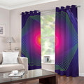 Green Light EDM Geometric Print Dimout Grommet Curtains