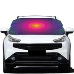 Green Light EDM Geometric Print Car Windshield Snow Cover