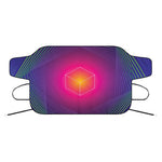 Green Light EDM Geometric Print Car Windshield Snow Cover