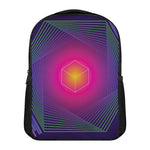 Green Light EDM Geometric Print Casual Backpack
