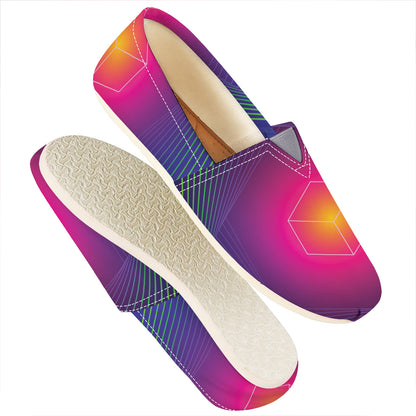 Green Light EDM Geometric Print Casual Shoes