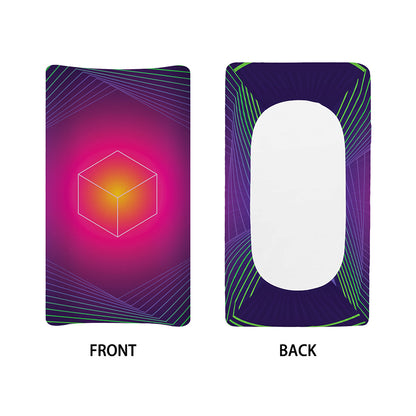 Green Light EDM Geometric Print Changing Pad Cover