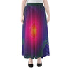 Green Light EDM Geometric Print Chiffon Maxi Skirt