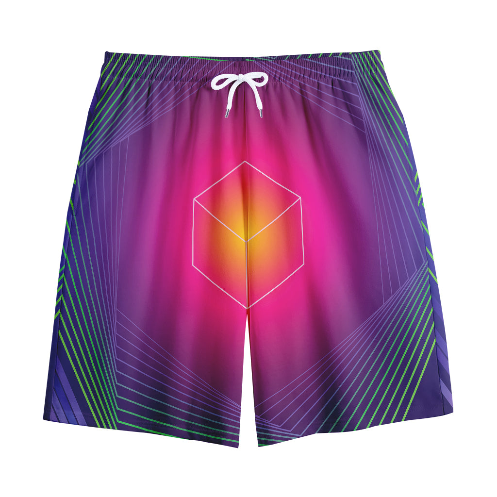 Green Light EDM Geometric Print Cotton Shorts