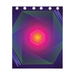 Green Light EDM Geometric Print Curtain