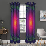 Green Light EDM Geometric Print Curtain