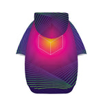 Green Light EDM Geometric Print Dog Zip Up Hoodie