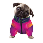 Green Light EDM Geometric Print Dog Zip Up Jacket