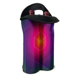 Green Light EDM Geometric Print Double Neoprene Wine Tote