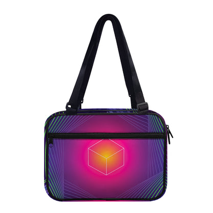 Green Light EDM Geometric Print Double Strap Bible Bag