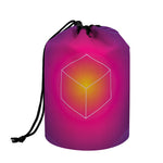 Green Light EDM Geometric Print Drawstring Makeup Bag