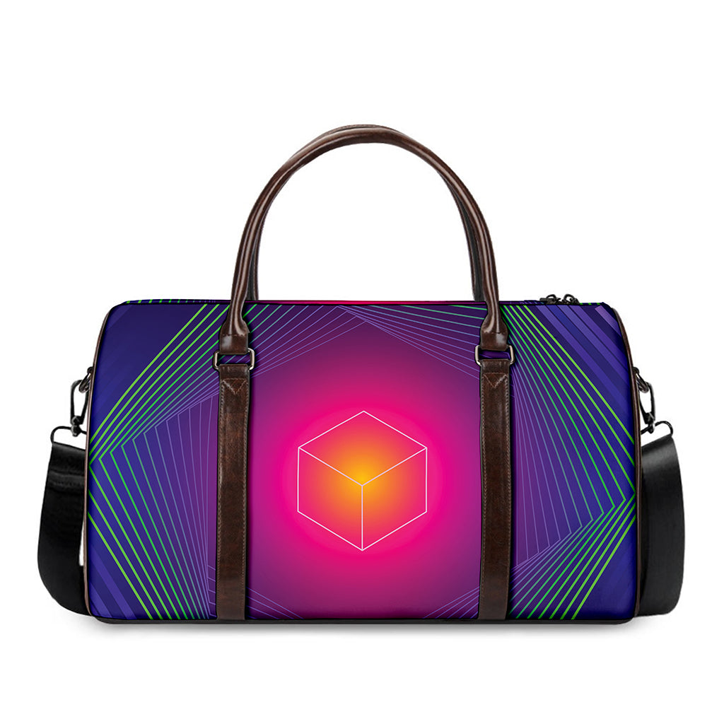 Green Light EDM Geometric Print Duffle Bag