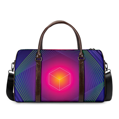 Green Light EDM Geometric Print Duffle Bag