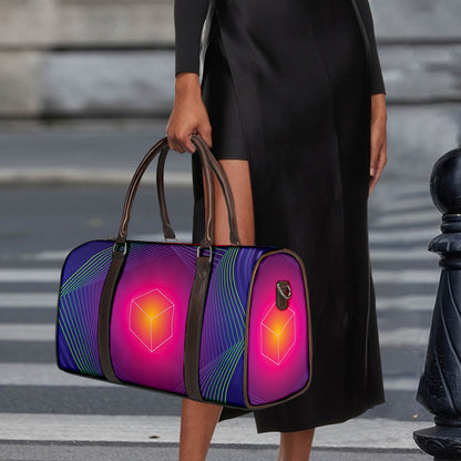 Green Light EDM Geometric Print Duffle Bag